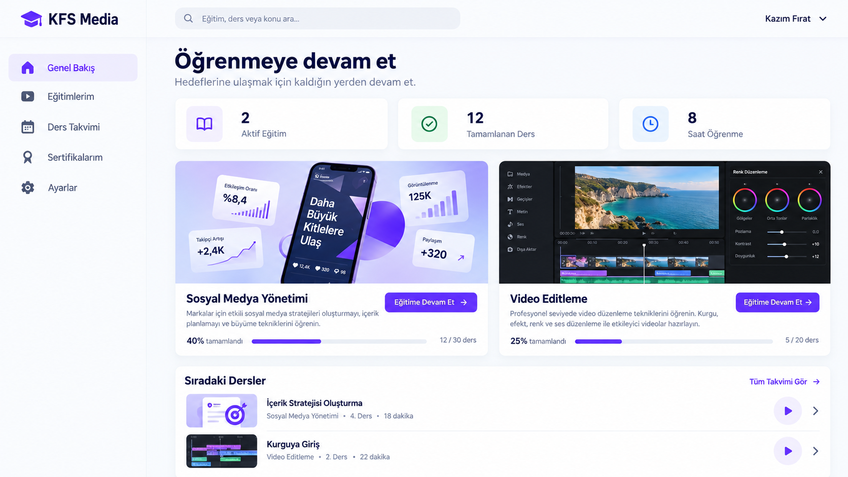 Sosyal medya kursu